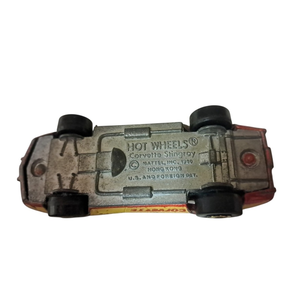 Vintage Hot Wheels Corvette Stingray 1980 Red Made in Hong Kong - Picture 9 of 9